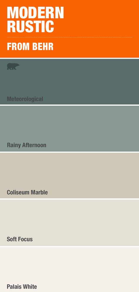 This combination of modern and rustic paint styles are perfect for when you’re trying to get that calming vibe while staying on trend. Find it at HomeDepot.com. Bathroom Paint Colors Home Depot, Grey House Color Scheme, Salon Decorating, Bohemian Decoration, Hiasan Bilik Tidur, Farmhouse Paint Colors, Road House, Siding Colors, Farmhouse Paint