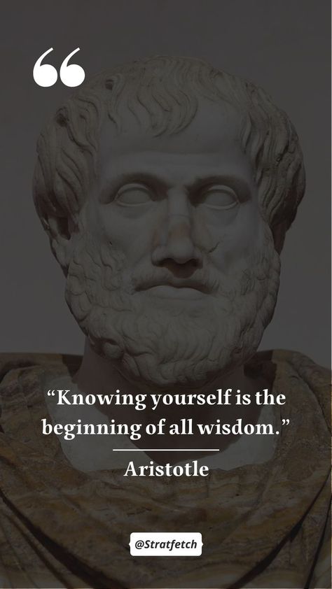 “Knowing yourself is the beginning of all wisdom.”

#1 Top 100 Philosophy / Wisdom Quotes - English - Stratfetch philosophy quote - art - books - aesthetic - background - wallpaper - Wisdom quote - deep - life - wise words - quotes - Aristotle - Plato - Democritus - Seneca -Thucydides - Pythagoras - Heraclitus - Cicero - Positive discipline - Money - Business - Hard work - Deep work - Entrepreneurship - Long nights - Vacation - Exit school - Self development - Independent - Dream big - Wisdom Philosophy Quotes Deep, Deep Work, Aristotle Quotes, Greek Philosophy, Western Philosophy, Deeper Life, Physics And Mathematics, Philosophical Quotes, Wise Words Quotes