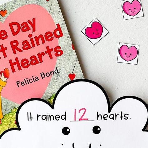 Angie Brezina - Preschool/Pre-K on Instagram: "💕Raining Hearts Math Craft ➡️ This is included in my Raining Hearts Book Buddy ➡️Comment CRAFT for the link 💕" The Day It Rained Hearts, Raining Hearts, Book Buddy, Math Crafts, Preschool, Going Out, The Day, Valentines, Education