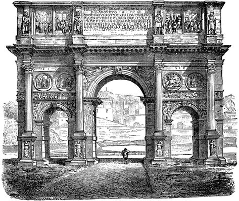 Arch of Constantine Ancient Rome Architecture, Rome Architecture, Ancient Roman Architecture, Arch Of Constantine, Architecture Classic, Building Sketch, American School, Roman Architecture, Architecture History