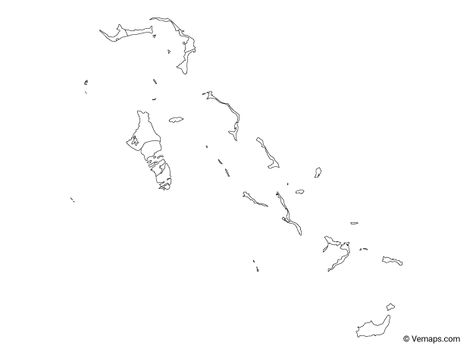 Outline Map of Bahamas with Districts Bahamas Tattoo, Bahamas Map, Island Tattoo, Grand Bahama, Map Tattoos, Bahamas Island, Map Outline, Map Vector, Island Life