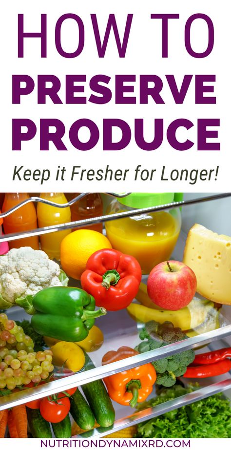 There’s nothing worse than buying beautiful fruits and vegetables, only to have them go bad before you can eat them. Learning how to preserve your fresh produce will help you save money, reduce food waste, and enjoy deliciously ripe and nutritious foods. Check out these BEST tips on how to keep your produce fresh for longer. #produce #freshproduce #foodwaste #reducefoodwaste #reducefoodwastetips Produce Prep, Tips For Meal Prepping, Preserving Foods, Storing Fruit, Storing Vegetables, Fruit Fresh, Improve Nutrition, Nutritious Foods, Fruit And Vegetable Storage