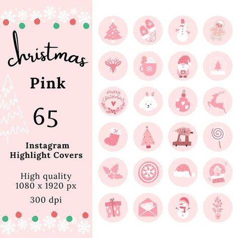 Cover art for Instagram Pink Story Highlight Icons, Aesthetic Covers, Pink Story, Instagram Covers, Story Highlight Icons, Christmas Instagram, Christmas Cover, Artist Branding, Unique Branding