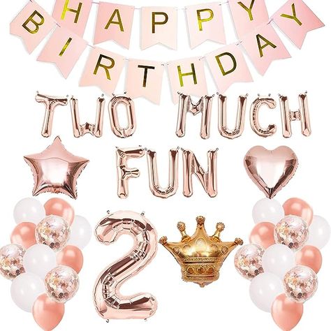 Amazon.com: Two Much Fun 2nd Birthday Decorations, 2nd Birthday Party Decorations, Two Much Fun Birthday Decorations Girl Boy, 2 Year Old Birthday Decorations, Second Bday Decorations, Happy Bday Balloons Banner : Toys & Games 2nd Birthday Themes Girl, Fun Birthday Decorations, 2nd Birthday Themes, Bday Balloons, 2nd Birthday Party Decorations, 2nd Birthday Decorations, Girls Birthday Party Themes, 2nd Birthday Party Themes, Girl Birthday Decorations