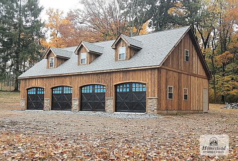 Detached Garage Ideas Interior, 4 Car Garage Plans, Shop Garage Ideas, Big Garage Ideas, 3 Car Garage With Apartment, Multi Car Garage, 4 Stall Garage, House Garage Ideas, Double Garage Ideas