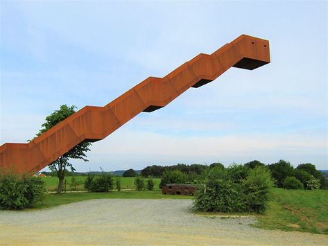 Beautiful Places: The Vlooyberg Tower: an Unique Lookout Tower Look Out Tower, Lookout Tower, Civic Center, Big Art, Beautiful Places To Visit, Walkway, Belgium, Interior And Exterior, Architecture Design