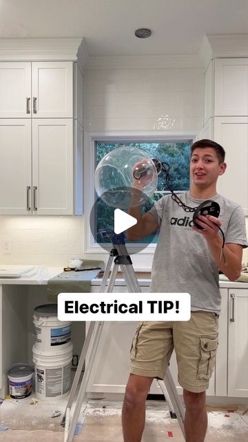 Ryan Walker on Instagram: "The EASIEST way to hang a light 💡 

Have you ever tried changing out a fixture and struggled to hold the light, make the connections, and not break anything? This electrical hack TRUELY makes life so much easier. By putting the light in a backpack it holds it at the perfect height and you don’t have to worry about dropping it. 

BONUS: you can hold your screws and screwdriver in the pockets too! 

Give it a try and let me know what you think! 👊

#electrical #electricalwork #electricalhacks #electricallife #electricalcontractor #electrician #lightfixture #lightfixtures #lighting #lightingideas #lightinginspiration #lightinginspo #lightinginstallation #diytutorial #diyproject" Splicing Electrical Wire, Electrical Work, Home Repairs, Have You Ever, Light Installation, Lighting Inspiration, Fun Diys, Hold On, Light Fixtures