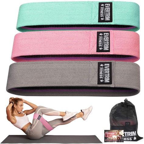 resistance Bands for Legs and Butt, Exercise Bands Booty Bands Hip Bands Wide Workout Bands Sports-Fitness Bands Stretch Resistance Loops Band Anti Slip Elastic (Set of 3) Leg Workouts Gym, Increase Mobility, Glute Bands, Workout Bands, Best Resistance Bands, Friends Workout, Beachbody Workouts, Exercise Bands, Resistance Band Set