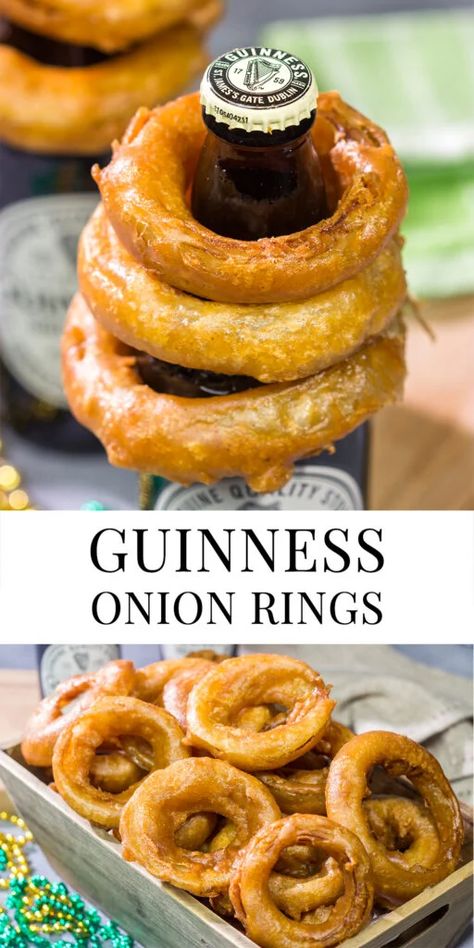 Guinness Battered Onion Rings | Beer battered onion rings using Guinness Battered Onion Rings, Mayo Dip, Beer Battered Onion Rings, Beer Burger, Onion Rings Recipe, Honey Mustard Dipping Sauce, Blooming Onion, Beer Battered Fish, Beer Battered