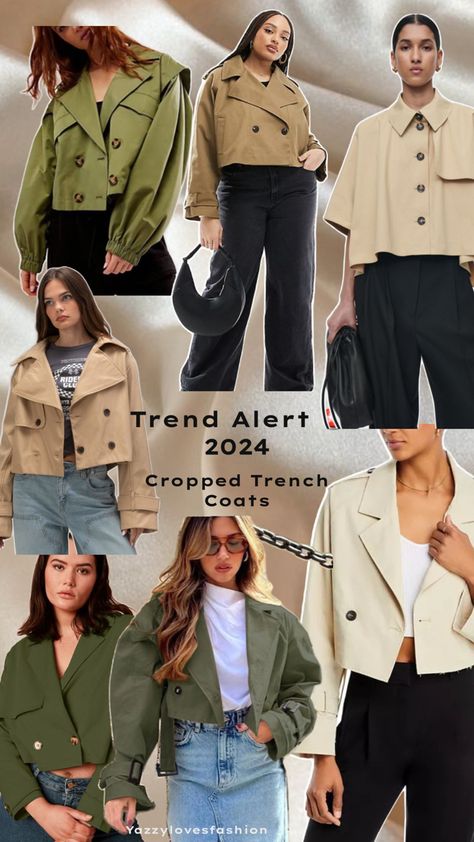 New trend: Cropped Trench Coats Trench Outfit, Trench Jacket, Trench Coat