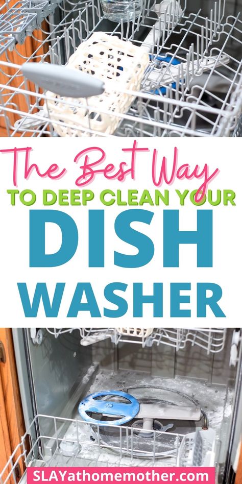 Dishwasher Smell, Washer Smell, Clean Your Dishwasher, Dishwasher Filter, Vinegar And Baking Soda, Cleaning Your Dishwasher, Leftover Food, Dishwasher Cleaner, Diy Cleaning Products Recipes