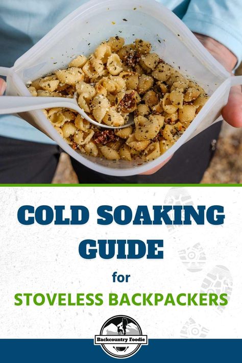 This how-to cold soaking guide written by backpacking dietitians shares our favorite tips, which foods that cold soak well and which don't, cold soaking-friendly containers, and six of our favorite cold soak recipes. You can find 200+ more DIY backpacking recipes like these on our website backcountryfoodie.com. #backpackingfoodnocook #backpackingfoodideas #backpackingrecipescoldsoak #backcountryfoodie Backpacking Food Just Add Water, Diy Dehydrated Backpacking Meals, Cold Soak Backpacking Meals, Dehydrator Meals, Backpacking Meals Diy, Backpack Meals, Backpack Food, Hiking Meals, Lightweight Backpacking Food