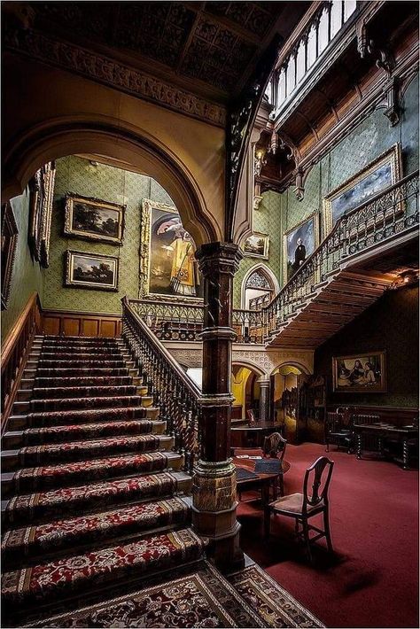 Victorian Gothic Decor, Gothic Revival House, Mansion Homes, Gothic Interior, Victorian Interior, Victorian Interiors, Somerset England, Victorian Mansions, This Old House