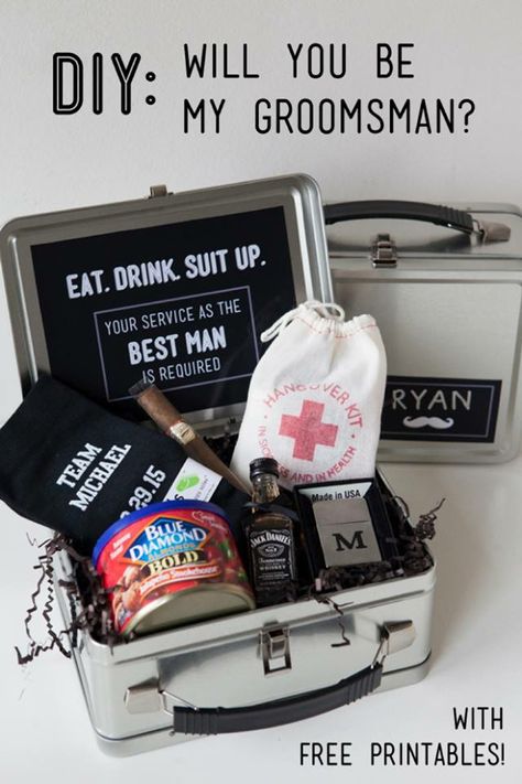 Best man kit Be My Groomsman Ideas, Groomsman Ideas, Groomsmen Boxes, Diy Will, Groomsmen Invitation, Groomsmen Gifts Unique, Be My Groomsman, Groomsmen Proposal, Wedding Groomsmen