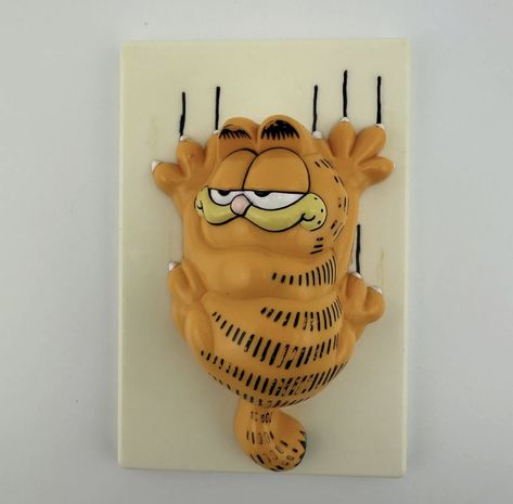 Garfield Light Switch, Garfield Home Decor, Vintage Light Switch Covers, Garfield Room Decor, Garfield Furniture, Garfield Decor, Garfield Room, Garfield Kitchen, Garfield Items