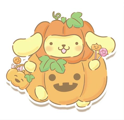 Halloween Pompompurin, Kitty Drawing, Hello Kitty Drawing, Hello Kitty Halloween, Sanrio Wallpaper, Hello Kitty My Melody, Halloween Cartoons, Art Wallpaper Iphone, Cute Patterns Wallpaper