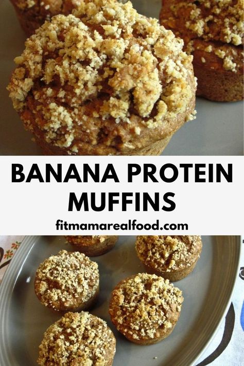 Let me welcome you to the best banana nut protein muffins with 16 grams of protein per muffin! Made with whole wheat flour, oats, bananas, maple syrup, protein powder, and walnuts, these healthy muffins are the perfect afternoon snack, or easy breakfast to prep in advance. No oil or butter is needed here. Enjoy a little more staying power with the added protein! Banana Protein Muffins, Healthy Banana Muffins, Banana Nut Muffins, Banana Protein, Protein Muffins, Fit Mama, Afternoon Snack, Banana Nut, Banana Healthy