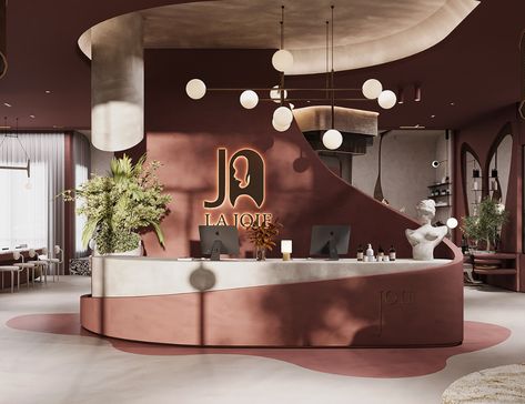 LA JOIE SALON :: Behance Restaurant Reception Design, Hair Salon Interior Design Luxury, Restaurant Reception, Hair Salon Interior Design, Patisserie Design, Egypt Project, Hair Salon Interior, Dream Wedding Decorations, Architecture 3d