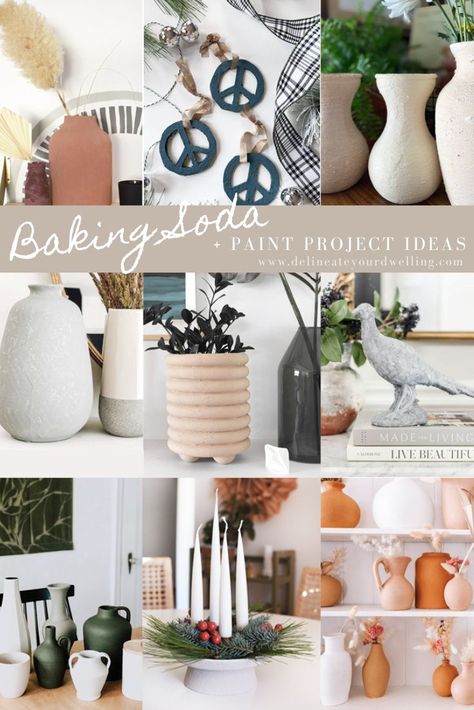 14 Incredible Baking Soda Paint Projects - Delineate Your Dwelling Baking Soda And Paint, Baking Soda Paint, Painted Crafts, Paint Projects, Diy Baking, Modern Diy, Summer Crafts, Spring Crafts, Painting Projects