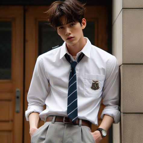 Limario in Faculty Uniform- #Limario #School #Uniform Check more at https://howcandothis.com/manstyle/limario-in-faculty-uniform/ Guy Uniform School, Korean Uniform Male, School Uniform Fashion Men, School Uniform Aesthetic Boy, Male School Uniform Aesthetic, Korean School Uniform Men, Male School Uniform, Cloth Styling, Liam Manoban