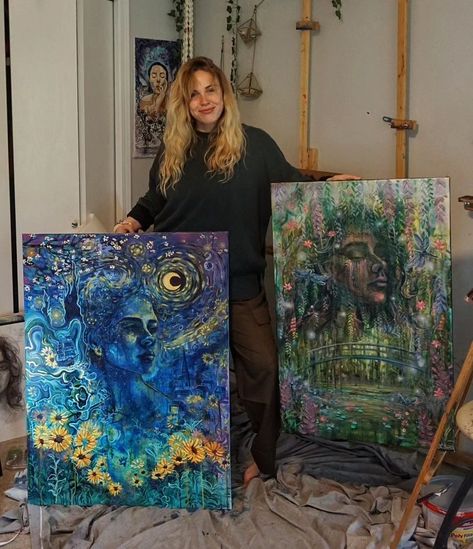 Choose your fighter - Van Gogh or Monet!?🖌 🌱✨️ Swipe through for some moments captured throughout the creation of my recent original painting 'A Vision of Van Gogh' —> I'll share the final close-ups & the full process video soon– stay tuned! Prints of both these pieces are available at www.laurenaimeeart.com or through the link in my bio 💙 . . . . . #vangogh #Monet #artist #originalart #painting #canvasart #artprint #fineart #creative #process #portrait Van Gogh Last Painting, Vincent Van Gogh Style Painting, Van Gogh Portrait Paintings, Van Gogh Paintings Details, Choose Your Fighter, Van Gogh Unknown Paintings, Academic Aesthetic, Abstract Portrait Painting, Monet Art