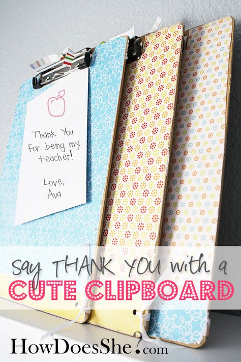 clipboard_thankyou Cute Clipboard, Best Teacher Appreciation Gifts, Fun Teacher Gifts, Diy Clipboard, Teacher Thank You Gifts, Teacher Crafts, Clip Boards, Teachers Appreciation Week Gifts, Skip To My Lou