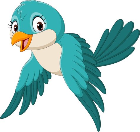 Cartoon Drawing Images, Birds For Kids, Baby Animal Drawings, Bird Flying, Birds In The Sky, Cartoon Birds, Funny Parrots, Happy Cartoon, Cartoon Funny