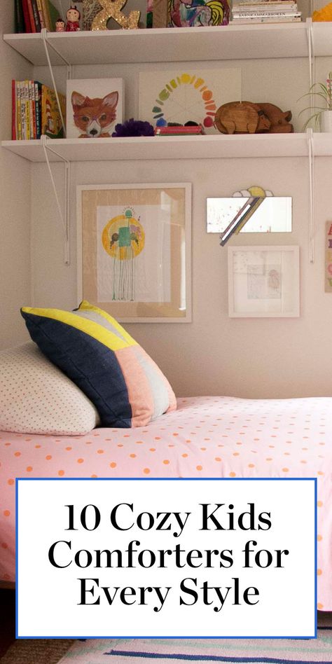 We rounded up 10 of the best kids’ comforters that are as cute as they are cuddly. #kidscomforter #kidsbedding #bedding #kidsroomdesign #kidsdesign #bedroomideas Kids Bedding Ideas, Twin Bed Comforter, Kids Comforter Sets, Kids Twin Bed, Kids Comforters, Twin Comforter Sets, Twin Xl Comforter, Simple Bed, Twin Comforter