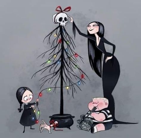 (4) #XmasPresentsInTheAddamsFamily - Twitter Search / Twitter Cartoons Aesthetic Wallpaper, No Christmas Tree, Christmas Adam, Cartoons Aesthetic, The Adams Family, Happy Hollidays, The Adams, Cartoon Christmas Tree, Christmas Tree Wallpaper