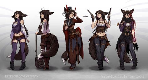 Kate Fox Art, Fox Outfit, Fox Artwork, Fox Spirit, Fox Girl, Fox Art, Cute Anime, Female Character Design, Dnd Characters