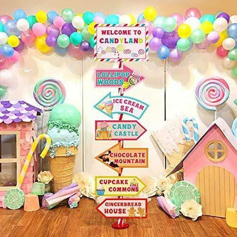 Candyland Lollipop, Candy Land Party, Theme Birthday Decoration, Sweetheart Dance, Candy Land Birthday, Christmas Candyland, Land Ideas, Candy Theme Birthday Party, Candy Themed Party