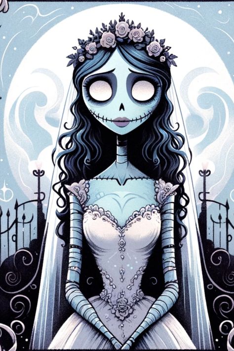 Corpse Bride Corpse Bride Illustration, Corpse Bride Outline, Tim Burton Illustration, Tim Burton Inspired Art, Tim Burton Dibujos, Bride Songs, Corpse Bride Painting, Corpse Bride Butterfly, Corpse Bride Fanart