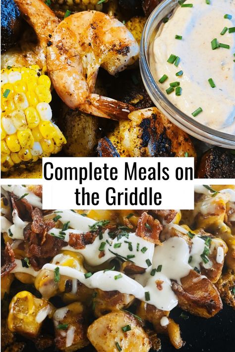 Best Blackstone Griddle Recipes - Cooks Well With Others Camping Recipes Dinner, Blackstone Griddle Recipes, Outdoor Griddle Recipes, Griddle Cooking Recipes, Grilled Dinner Recipes, Traeger Cooking, Complete Meals, Outdoor Cooking Recipes, Cooking Stone