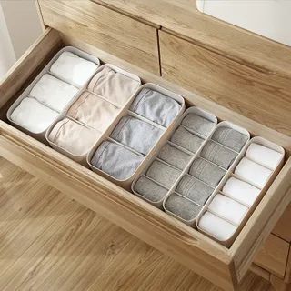 Buy The Open Book Plastic Garment Organizer at YesStyle.com! Quality products at remarkable prices. FREE Worldwide Shipping available! Organiser Cucina, Closet Storage Drawers, Wardrobe Storage Boxes, Plastic Drawer Organizer, Sock Storage, Sock Organization, Desktop Drawers, Drawer Organization, Drawer Divider