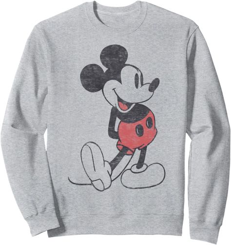 Amazon.com: Disney Mickey & Friends Mickey Mouse Vintage Portrait Sweatshirt, Grey, Small : Clothing, Shoes & Jewelry Disney Character Print Sweatshirt For Winter, Disney Style Sweatshirt With Character Print For Winter, Disney Character Print Winter Sweatshirt, Sporty Mickey Mouse Crew Neck Top, Disney Cotton Sweatshirt For Winter, Winter Disney Cotton Sweatshirt, Sporty Winter Sweatshirt With Character Print, Mickey Mouse Sweatshirt For Winter Streetwear, Mickey Mouse Long Sleeve T-shirt For Streetwear