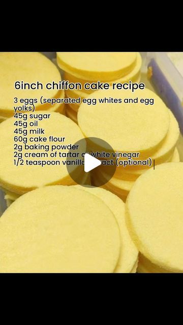 Chiffon Cakes Recipe, Eggless Chiffon Cake Recipe, How To Make Chiffon Cake, Chiffon Roll Cake, Chiffon Cake Recipes, Best Chiffon Cake Recipe, 8 Inch Cake Recipe, Banana Chiffon Cake Recipe, 8inch Cake