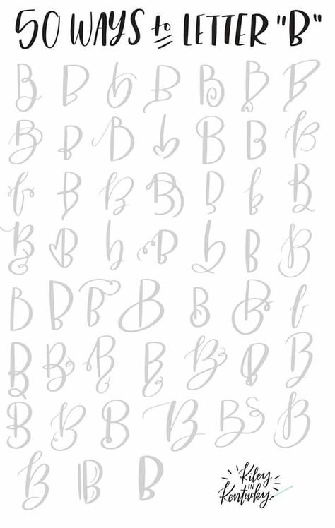 50 ways to letter B Hand Lettering For Beginners, Hand Lettering Worksheet, Learn Hand Lettering, Handlettering Quotes, Jin Woo, Fancy Letters, Hand Lettering Fonts, Stickers Redbubble, Hand Lettering Alphabet