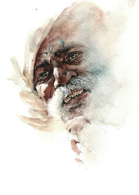 Portraits 2 on Behance Sunga Park, Portrait Au Crayon, Watercolor Face, Watercolor Portrait Painting, Watercolour Inspiration, Portrait Paintings, Watercolor Artists, Pencil Portrait, Watercolor Inspiration