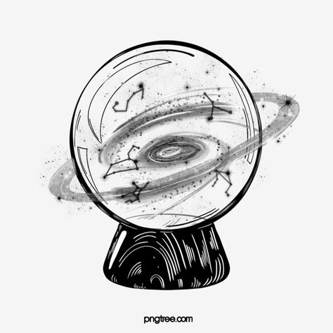 Crystal Ball Tattoo Ideas, Glass Ball Drawing, Cristal Ball Tattoo, Crystal Ball Painting, Crystal Ball Drawing, Crystal Ball Art, Crystal Ball Tattoo, Cristal Ball, Space Crystal