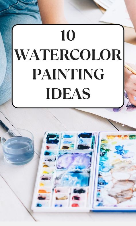 10 easy watercolor ideas for beginner step by step techniques | watercolor painting for beginner #watercolor #watercolorforbeginners Watercolor Garden Paintings Easy, Easy Watercolor Paintings For Beginners Tutorials, Watercolor Art For Beginners Step By Step Videos, Watercolour Beginner Ideas, Easy Diy Watercolor Paintings, Nature Watercolor Paintings Easy, Beginners Watercolor Painting, Watercolour Inspiration Landscape, Simple Water Coloring Ideas