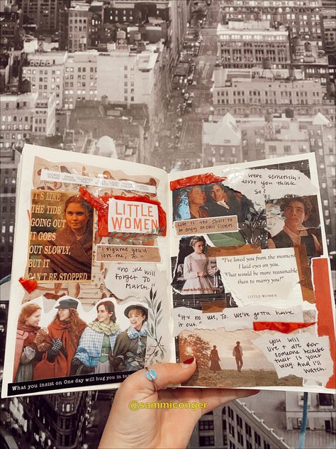 two journal pages in my journal of the best movie to ever exist - Little Women (2019) Little Women Journal Page, Movie Journal, Media Journal, Little Women 2019, My Notebook, Film Journal, My Journal, Little Women, Journal Page