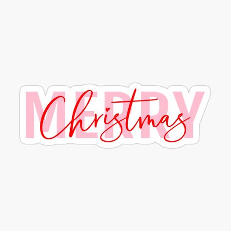 Christmas Title Design, Christmas Logo Ideas, Pink Christmas Stickers, Merry Xmas Lettering, Aesthetic Christmas Stickers, Christmas Aesthetic Stickers, Christmas Sticker Ideas, Christmas Stickers Aesthetic, Christmas Stickers Png