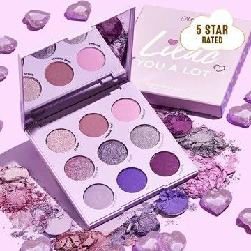 Coquette Eyeshadow Palette, Purple Eyeshadow Palette Aesthetic, Pink Eyeshadow Palette Aesthetic, Colourpop Eyeshadow, Pastel Lavender, Lipstick Kit, Red Plum, Soft Lavender, Face Jewels