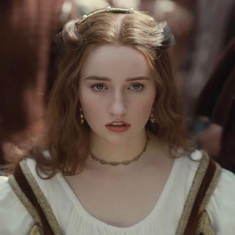 Romeo And Juliet Rosaline, Romeo And Rosaline, Rosaline Capulet Aesthetic, Romeo And Juliet Hairstyles, Period Drama Face Claims Female, Historic Face Claim, Time Period Face Claim, Kaitlyn Dever Icons, Period Drama Hair