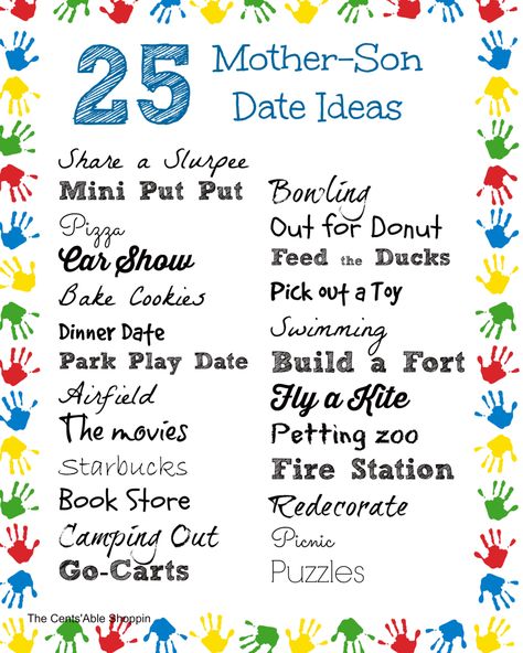 25 Creative Mother Son Date Night Ideas Mother Son Date Ideas, Mother Daughter Dates, Kid Dates, Mommy Son, Family Fun Night, Mommy And Son, Raising Boys, Mother And Son, Mom Son