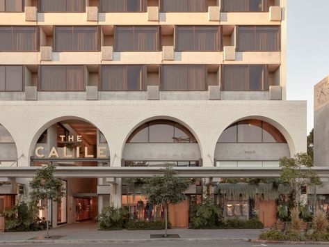 Calile Hotel, Hotel Facade, Concrete Facade, Hotel Entrance, Lobby Bar, Fortitude Valley, The Local Project, Urban Oasis, Timber Flooring