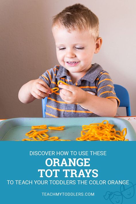 Discover how to use these orange tot trays to teach your toddlers the color orange! #toddleractivities #2yearold #crafts #activitiesathome #kids #craftsforkids #numbers #teachnumbers #childlearning #letters #parenting #kids #colors #shapes #teachideas #teach #games #fun #toddlers Activities To Do With Toddlers, Tot Trays, The Color Orange, Preschool Schedule, Social Stories Preschool, Teaching Shapes, Fun Activities For Toddlers, Toddler School, Teaching Numbers