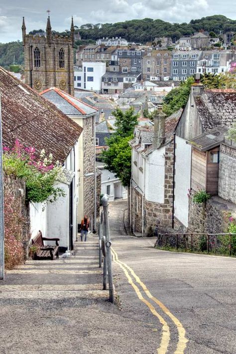 Looking down to the town centre in St Ives, Cornwall walked here so many times its a killer up hill! St Ives Cornwall, Devon And Cornwall, Cornwall England, England And Scotland, Kew Gardens, St Ives, To Infinity And Beyond, England Uk, English Countryside