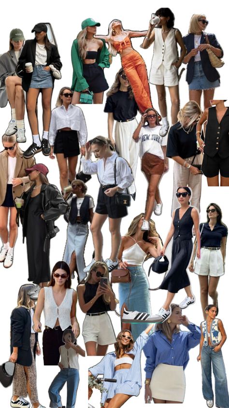 Summer Outfits Collage, Wardrobes Ideas, Picnic Outfit Summer, Tokyo Outfits, Indian Outfits Modern, Outfits Primavera, Collage Outfits, Mix Match Outfits, Outfit Inspo Summer