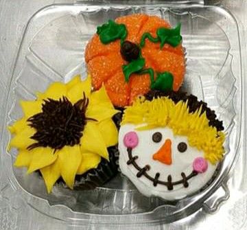 Easy Fall Cupcake Decorating Ideas, Critter Cupcakes, Scarecrow Cupcakes, Cupcake Critters, Scarecrow Cupcake, Thanksgiving Cakes Decorating, Fall Cakes Decorating, Autumn Sweets, Halloween Cupcake Cake